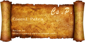 Cserni Petra névjegykártya