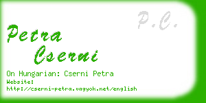 petra cserni business card